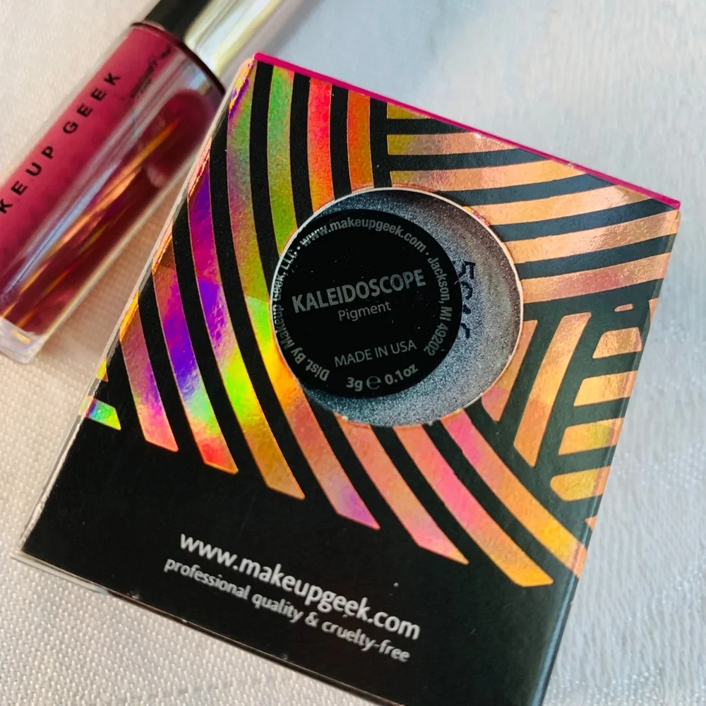 New NIB Makeup Geek 2 piece Kaleidoscope duo chrome pigment & lip glaze …